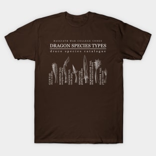 Basgiath War College Dragon Type Chart T-Shirt